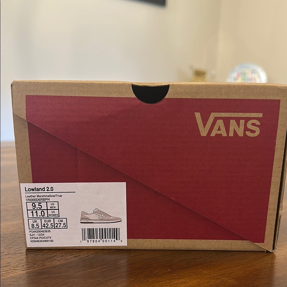 Vans Lowland 2.0 in Red and Brown Box